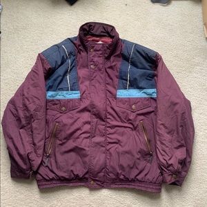 Vintage Colorblock Puffer Jacket